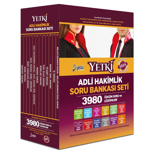 Yetki Adli Hakimlik Soru Bankası Seti Yetki Yayınları 2026