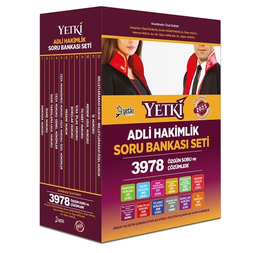 Yetki Adli Hakimlik Soru Bankası Seti Yetki Yayınları 2025