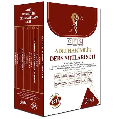 ÇSA Adli Hakimlik Ders Notları Seti Yetki Yayınları 2025