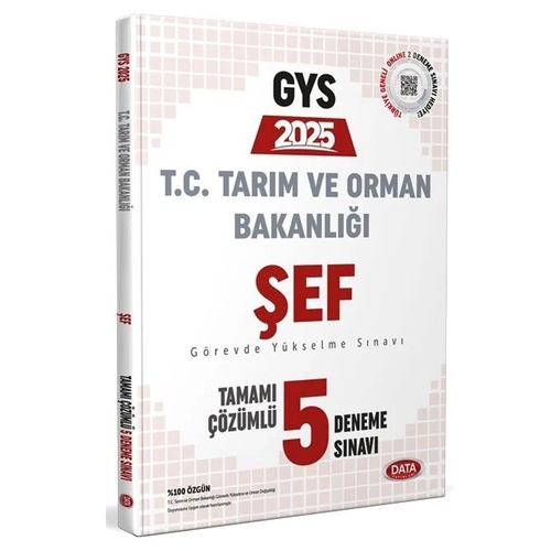 GYS Tarım ve Orman Bakanlığı Şef Tamamı Çözümlü 5 Deneme Data Yayınları 2025