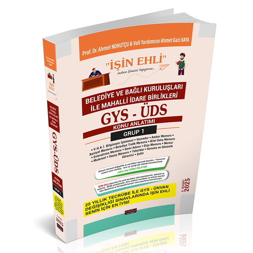 GYS-ÜDS Belediye ve Bağlı Kuruluşları Mahalli İdare Birlikleri Personeli Grup 1 Konu Anlatımı Savaş Yayınları 2025