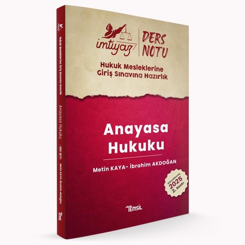 İmtiyaz HMGS Anayasa Hukuku Ders Notları Temsil Kitap Yayınları 2025