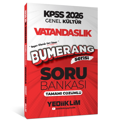 KPSS Genel Kültür Bumerang Vatandaşlık Soru Bankası Yediiklim Yayınları 2026