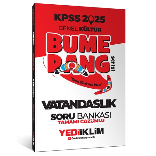 KPSS Genel Kültür Bumerang Vatandaşlık Soru Bankası Yediiklim Yayınları 2025