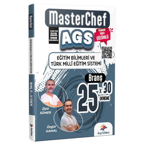 MasterChef MEB AGS Eğitim Bilimleri ve Türk Milli Eğitim Sistemi 25 Branş Deneme Dizgi Kitap Yayınları 2026
