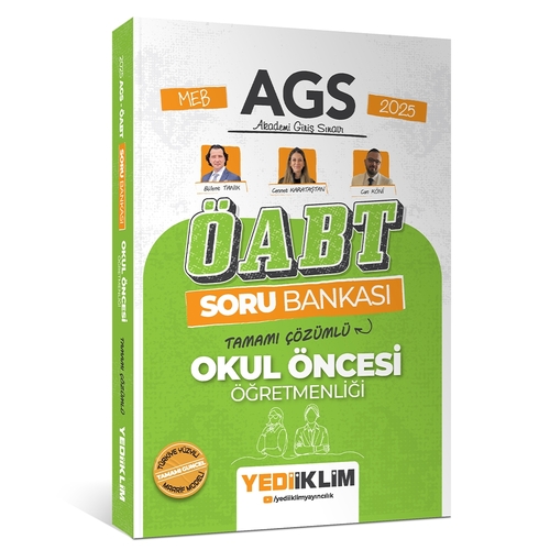 MEB AGS ÖABT Okul Öncesi Öğretmenliği Soru Bankası Yediiklim Yayınları 2025