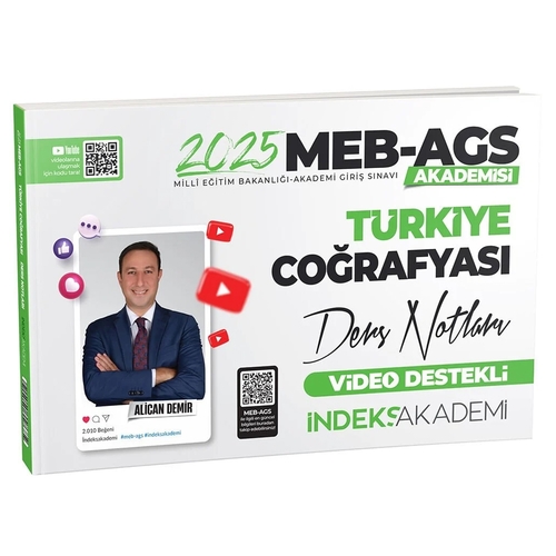MEB AGS Türkiye Coğrafyası Video Ders Notları İndeks Akademi Yayınları 2025
