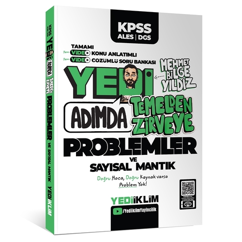 KPSS ALES DGS Temelden Zirveye Problemler ve Sayısal Mantık Soru Bankası Yediiklim Yayınları 2025