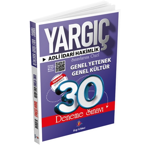 YARGIÇ Adli-İdari Hakimlik Genel Yetenek Genel Kültür 30 Deneme Sınavı Dizgi Kitap Yayınları 2024