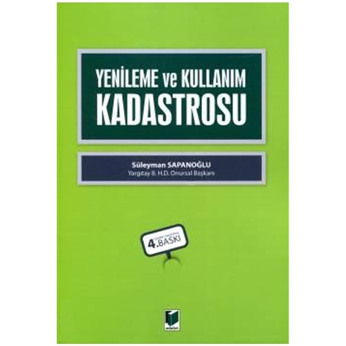 Yenileme ve Kullanım Kadastrosu - Süleyman Sapanoğlu