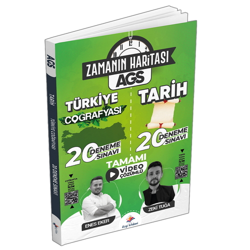 Zamanın Haritası MEB AGS Türkiye Coğrafyası ve Tarih 20 Deneme Sınavı Dizgi Kitap Yayınları 2025