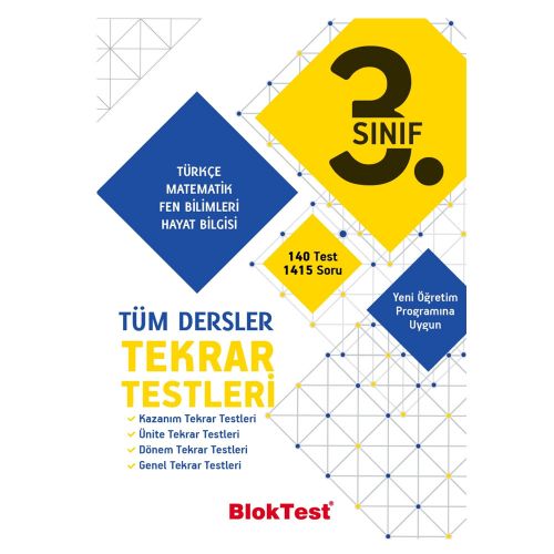 3. Sınıf Tüm Dersler Tekrar Testleri Tudem Yayınları