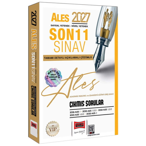 ALES VIP Son 11 Sınav Sayısal - Sözel Yetenek Çıkmış Sorular Yargı Yayınları 2027