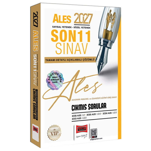 ALES VIP Son 11 Sınav Sayısal - Sözel Yetenek Çıkmış Sorular Yargı Yayınları 2027
