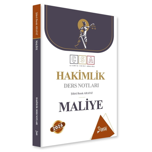 ÇSA HMGS Hakimlik Ders Notları Maliye Yetki Yayınları 2026