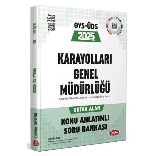 GYS ÜDS Karayolları Genel Müdürlüğü Ortak Alan Konu Anlatımlı Soru Bankası Data Yayınları 2025