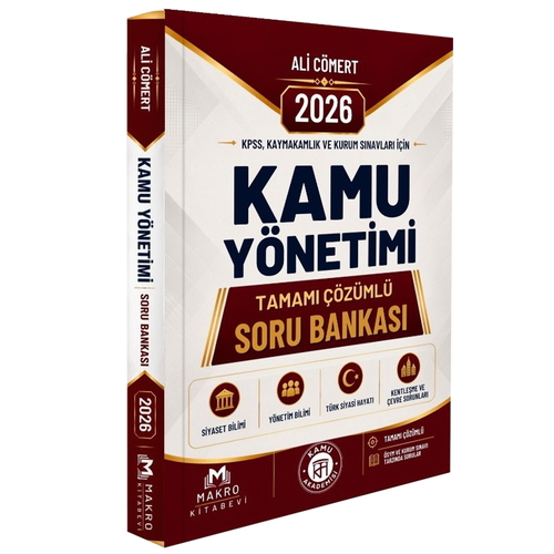 Kamu Yönetimi Tamamı Çözümlü Soru Bankası Makro Kitap Yayınları 2026