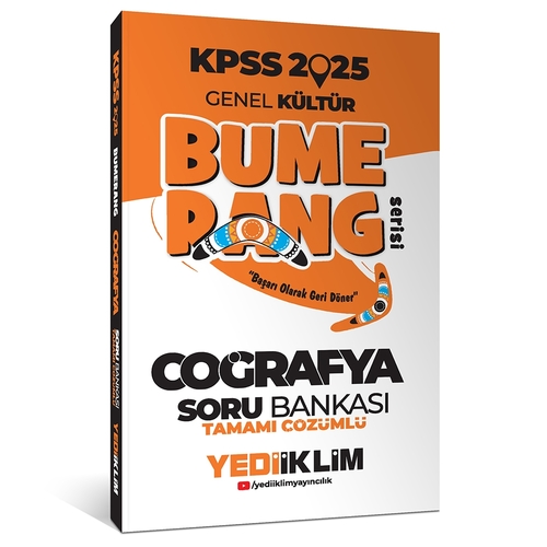 KPSS Genel Kültür Bumerang Coğrafya Soru Bankası Yediiklim Yayınları 2025