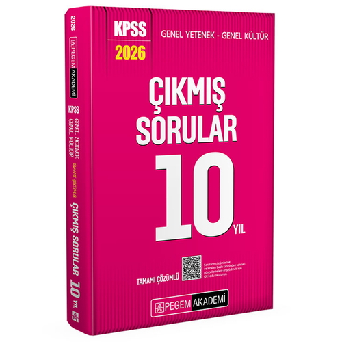 KPSS Genel Yetenek Genel Kültür Tamamı Çözümlü Çıkmış Sorular Son 10 Yıl Pegem Akademi Yayınları 2026