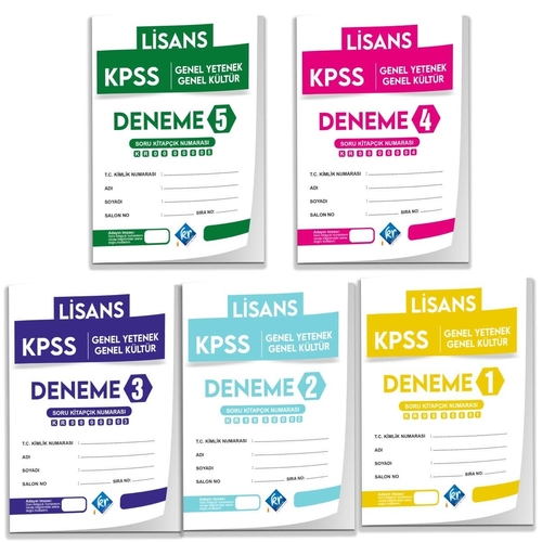 KPSS Lisans Genel Yetenek Genel Kültür 5li Deneme KR Akademi Yayınları 2024