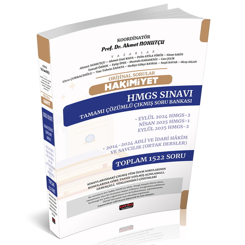 Orijinal Sorular HAKİMİYET HMGS Sınavı Çıkmış Soru Bankası Savaş Yayınları 2026