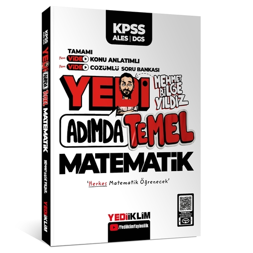 KPSSALES DGS Yedi Adımda Temel Matematik Video Konu Anlatımlı Video Çözümlü Soru Bankası Yediiklim Yayınları 2024