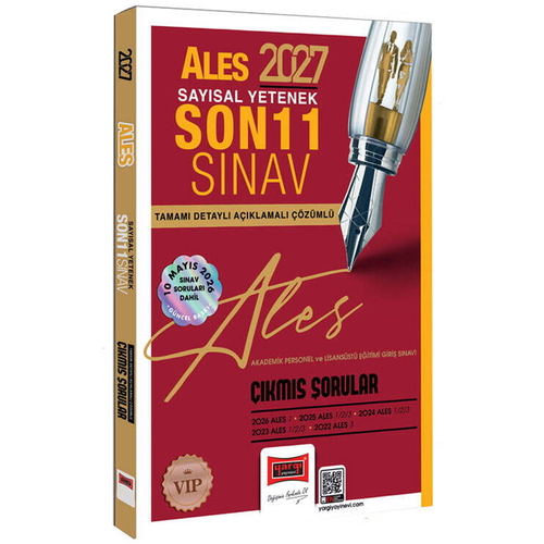 ALES VIP Sayısal Yetenek Son 11 Sınav Tamamı Çözümlü Çıkmış Sorular Yargı Yayınları 2027