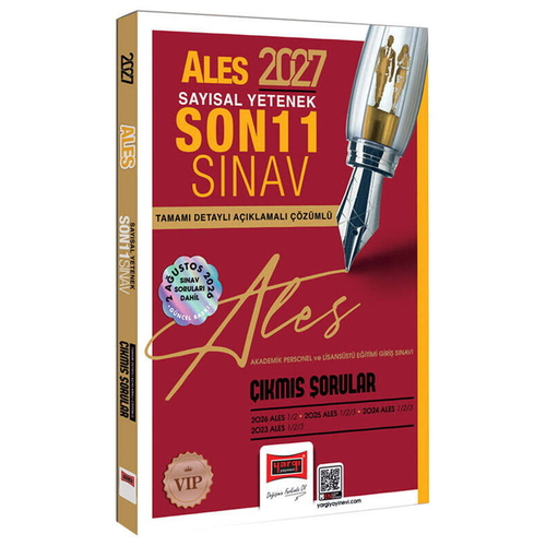 ALES VIP Sayısal Yetenek Son 11 Sınav Tamamı Çözümlü Çıkmış Sorular Yargı Yayınları 2027