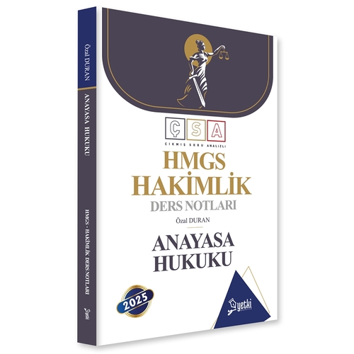 ÇSA HMGS Hakimlik Ders Notları Anayasa Hukuku Yetki Yayınları 2025