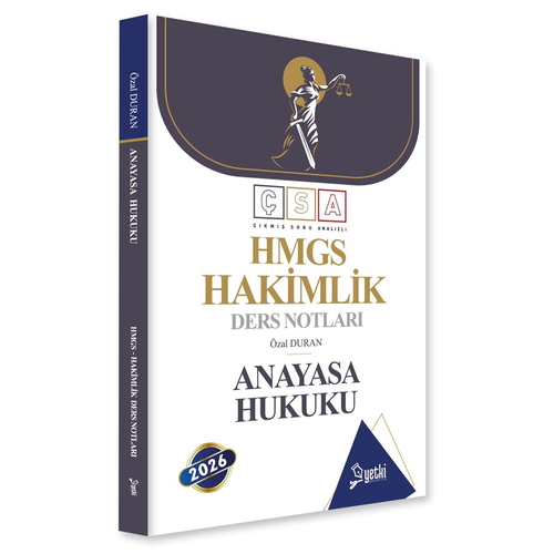 ÇSA HMGS Hakimlik Ders Notları Anayasa Hukuku Yetki Yayınları 2026