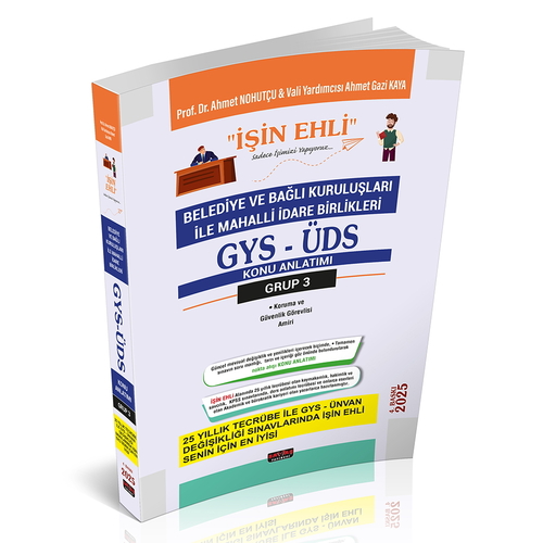 GYS-ÜDS Belediye ve Bağlı Kuruluşları Mahalli İdare Birlikleri Personeli Grup 3 Konu Anlatımı Savaş Yayınları 2025