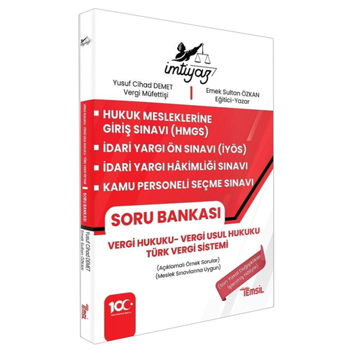 İmtiyaz HMGS İYÖS İYHS KPSS Vergi Hukuku, Vergi Usul Hukuku, TVS Soru Bankası Temsil Kitap Yayınları 2024