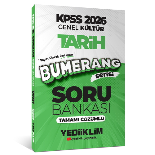KPSS Genel Kültür Bumerang Tarih Soru Bankası Yediiklim Yayınları 2026