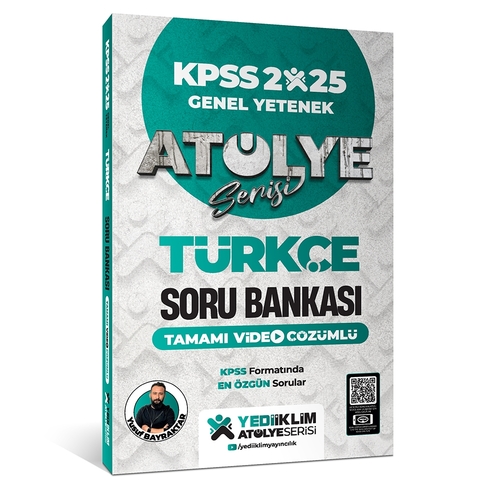 KPSS Genel Yetenek Atölye Serisi Türkçe Soru Bankası Yediiklim Yayınları 2025
