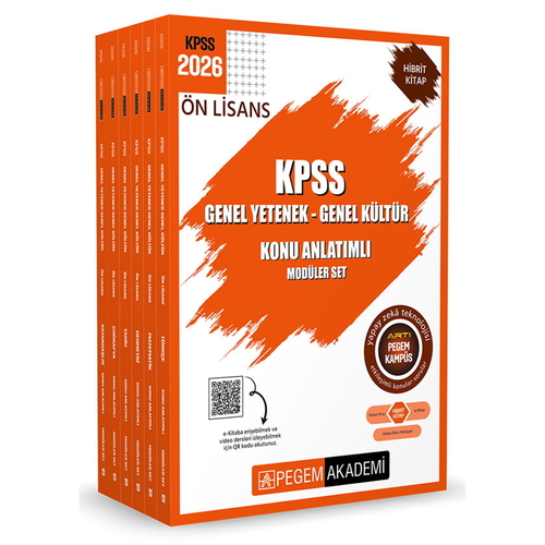 KPSS Ön Lisans Konu Anlatımlı Modüler Set Genel Yetenek Genel Kültür Pegem Akademi Yayınları 2026