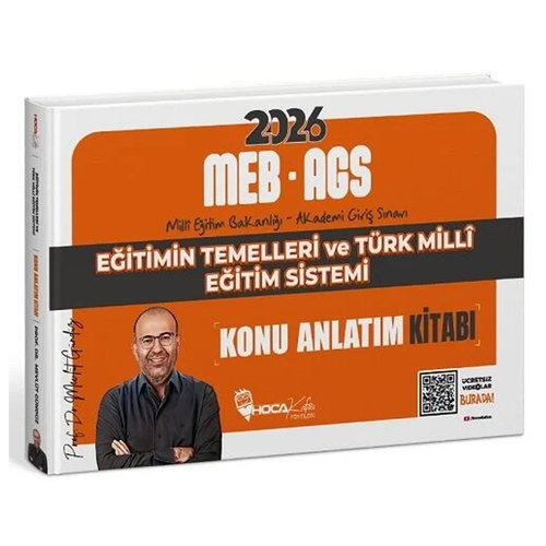MEB AGS Eğitimin Temelleri ve Türk Milli Eğitim Sistemi Konu Anlatım Kitabı Hoca Kafası Yayınları 2026