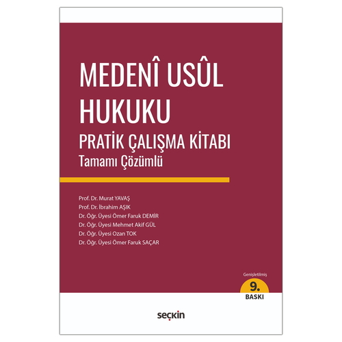 Medeni Usul Hukuku Pratik Çalışma Kitabı - Murat Yavaş