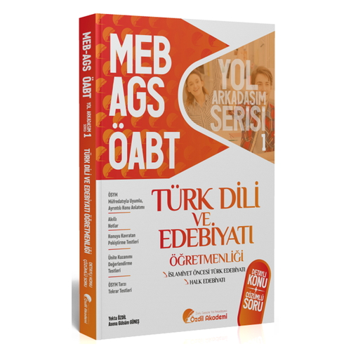 ÖABT MEB AGS Türk Dili ve Edebiyatı 1. Kitap Halk Edebiyatı Konu Anlatımlı Soru Bankası Özdil Akademi Yayınları 2025
