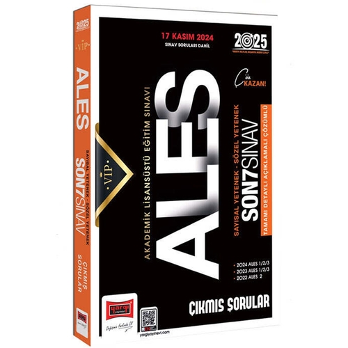 ALES VİP Sayısal-Sözel Yetenek Son 7 Sınav Çıkmış Sorular Yargı Yayınları 2025