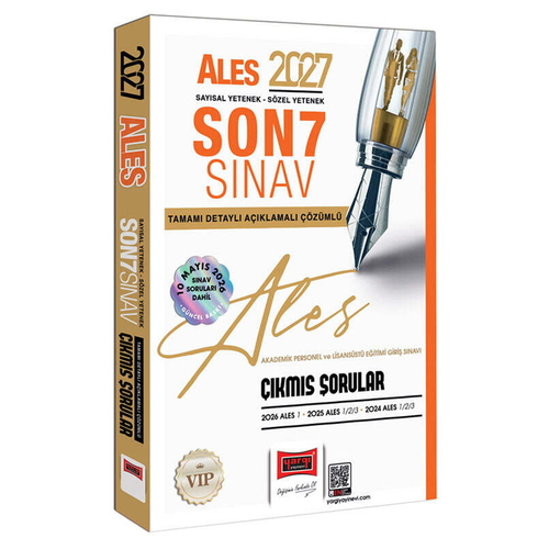 ALES VIP Sayısal-Sözel Yetenek Son 7 Sınav Tamamı Çözümlü Çıkmış Sorular Yargı Yayınları 2027