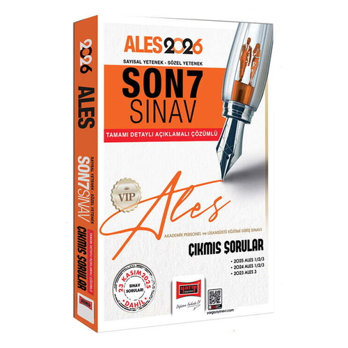 ALES VIP Son 7 Sınav Çıkmış Sorular (23 Kasım Dahil) Yargı Yayınları 2026