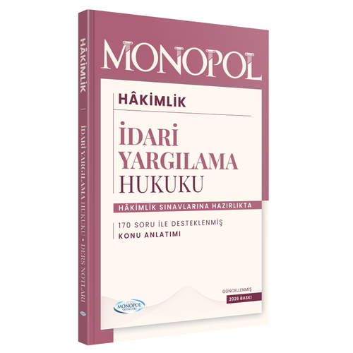 Hakimlik İdari Yargılama Hukuku Konu Anlatımı Monopol Yayınları 2026