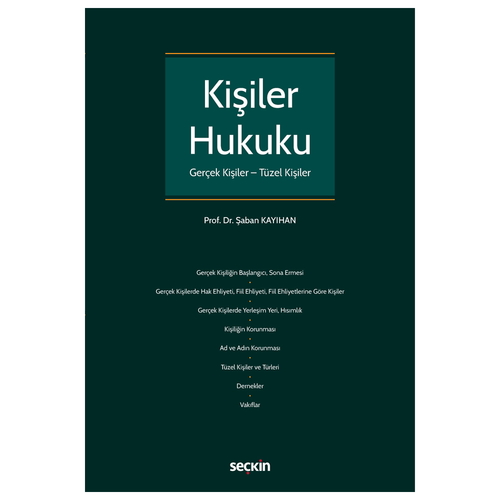 Kişiler Hukuku - Şaban Kayıhan