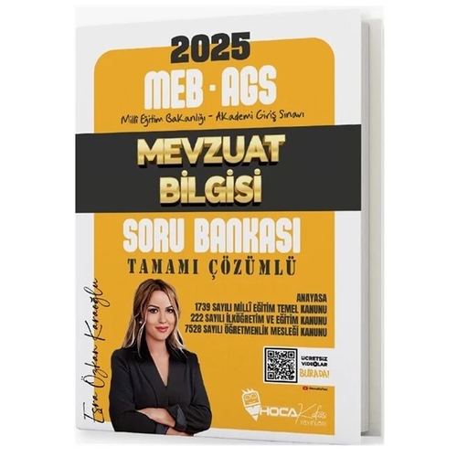 MEB AGS Mevzuat Bilgisi Soru Bankası Tamamı Çözümlü Hoca Kafası Yayınları 2025