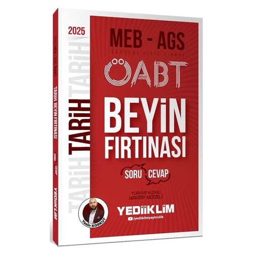 MEB AGS ÖABT Tarih Beyin Fırtınası Soru-Cevap Yediiklim Yayınları 2025