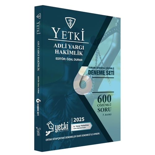 Adli Yargı Hakimlik 6 Deneme Seti Yetki Yayınları 2025
