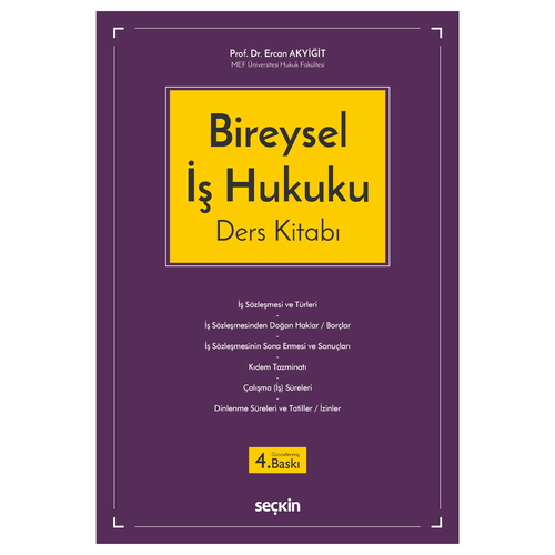 Bireysel İş Hukuku Ders Kitabı - Ercan Akyiğit
