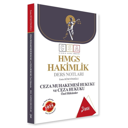 ÇSA HMGS Hakimlik Ders Notları CMK ve Ceza Hukuku Özel Hükümler Yetki Yayınları 2026
