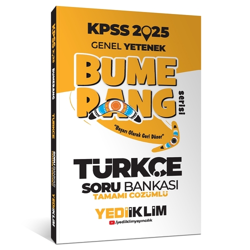 KPSS Genel Yetenek Bumerang Türkçe Tamamı Çözümlü Soru Bankası Yediiklim Yayınları 2025