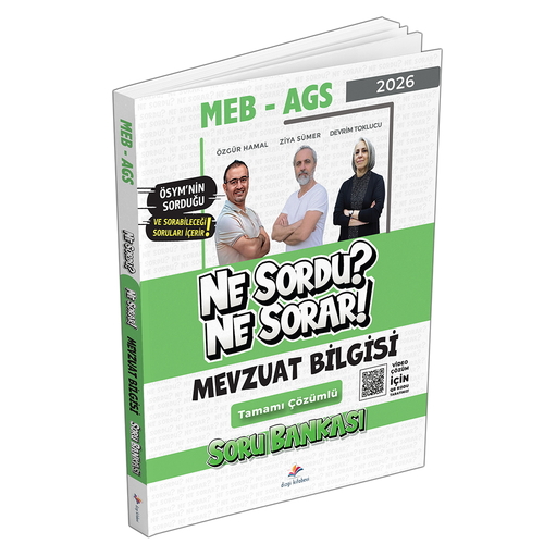 MEB AGS Mevzuat Bilgisi Ne Sordu Ne Sorar Soru Bankası Dizgi Kitap Yayınları 2026